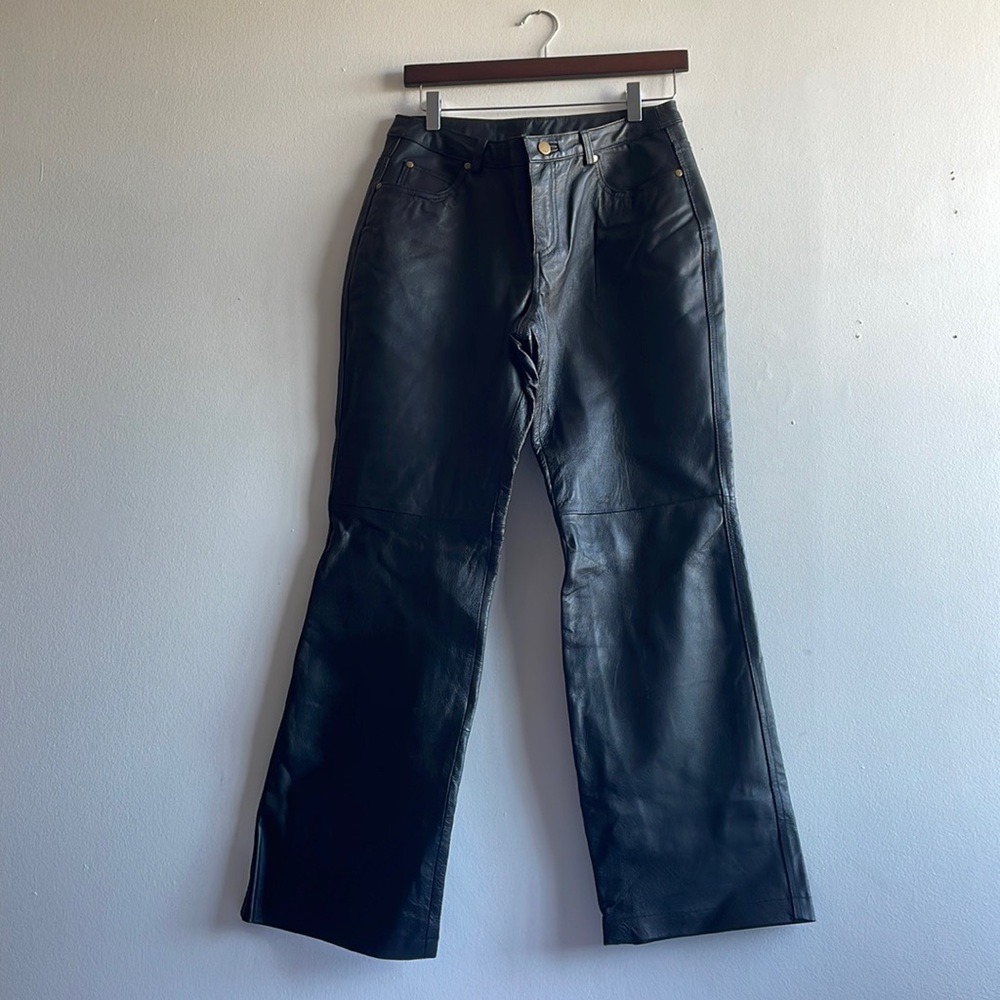 Black Leather Pants 8P Metrostyle .